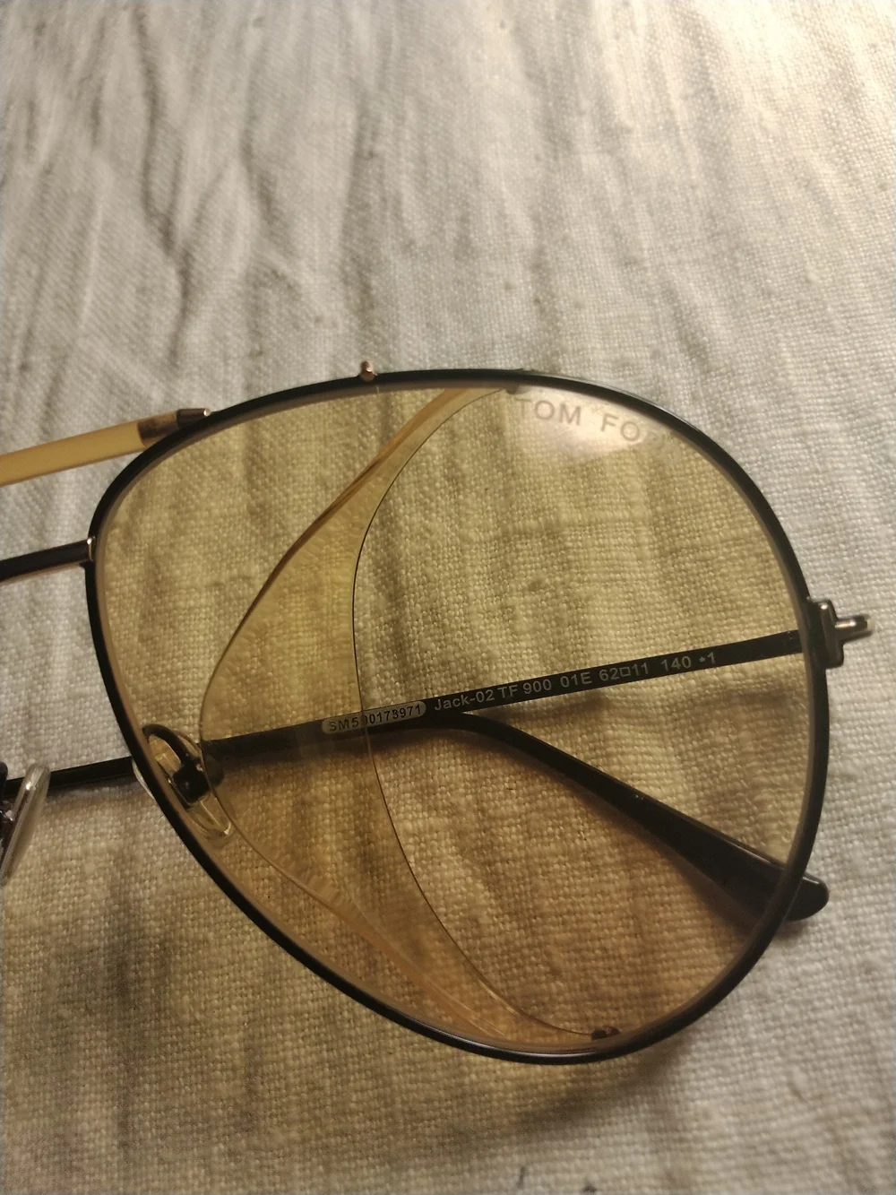 Tom Ford Jack Metal Aviator Sunglasses with Side Shields - Jack-02 TF 900 01E